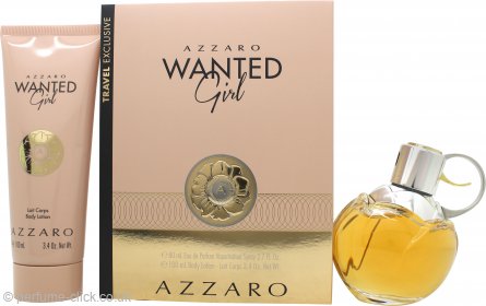 AZZARO WANTED GIRL TRAVEL SET EDP 80ML + BODY LOTION 100ML