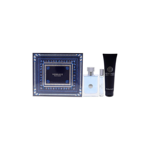 Versace Pour Homme Men Edt 100ml + Edt 10ml + Hair&B/S 150ml 3 pcs set